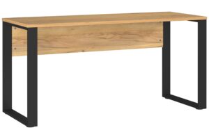 Germania Čern&yacute; pracovn&iacute; stůl Adrano 150 x 60 cm s dubov&yacute;m dekorem