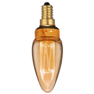 Jantarově hněd&aacute; ž&aacute;rovka Halo Design COLORS Dim LED Kerte E14