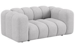 Micadoni Světle &scaron;ed&aacute; boucl&eacute; dvoum&iacute;stn&aacute; pohovka Lupine 170 cm