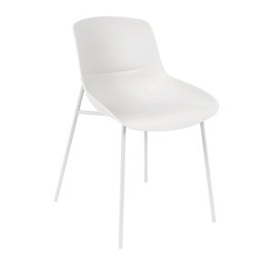 Somcasa B&iacute;l&aacute; plastov&aacute; j&iacute;deln&iacute; židle Diletta