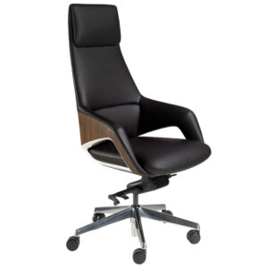 Angel Cerd&aacute; Čern&aacute; koženkov&aacute; kancel&aacute;řsk&aacute; židle No. 4210