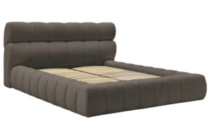 Bobochic Paris Hněd&aacute; boucl&eacute; dvoulůžkov&aacute; postel Mont-Blanc 180 x 200 cm s &uacute;ložn&yacute;m prostorem