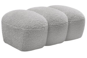 Bobochic Paris Světle &scaron;ed&aacute; boucl&eacute; podnožka Hippolyte 105 x 68 cm