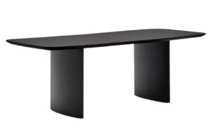 Čern&yacute; lakovan&yacute; j&iacute;deln&iacute; stůl Kave Home Litto 200 x 100 cm