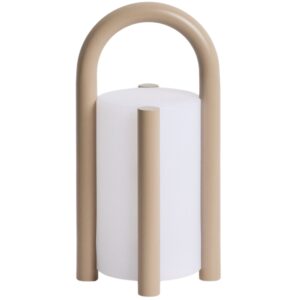 Kave Home B&eacute;žov&aacute; přenosn&aacute; zahardn&iacute; lampa Leros 28 cm