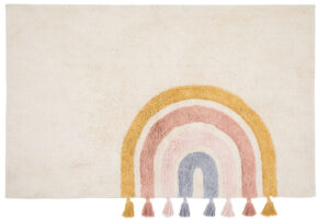 Kave Home B&eacute;žov&yacute; bavlněn&yacute; koberec Tadea 90 x 150 cm