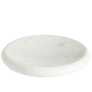 Kave Home B&iacute;l&yacute; mramorov&yacute; podnos Obena &Oslash; 20 cm