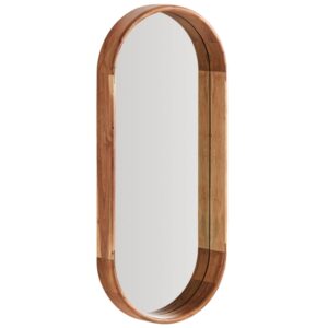 Kave Home Dřevěn&eacute; z&aacute;věsn&eacute; zrcadlo Berale 76 x 33 cm