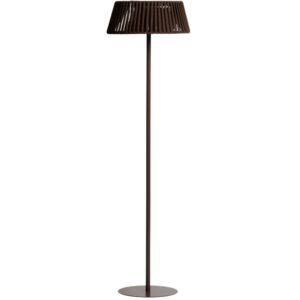 Kave Home Hněd&aacute; zahradn&iacute; sol&aacute;rn&iacute; LED lampa Aldet 160 cm