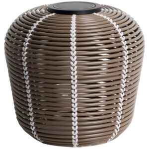 Kave Home Hněd&aacute; zahradn&iacute; sol&aacute;rn&iacute; lampa Garoina &Oslash; 35 cm