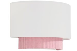 Kave Home Růžov&eacute; n&aacute;stěnn&eacute; světlo Bianella 30 cm