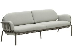 Kave Home &Scaron;edo-zelen&aacute; zahradn&iacute; pohovka Joncols 224 cm