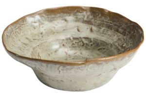 Kave Home &Scaron;ed&yacute; keramick&yacute; hlubok&yacute; tal&iacute;ř Alenia 19 cm
