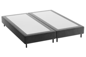 Micadoni &Scaron;ed&aacute; sametov&aacute; dvoulůžkov&aacute; postel Whale 180 x 200 cm