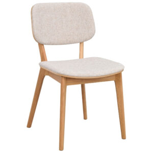 Rowico Světle b&eacute;žov&aacute; čalouněn&aacute; j&iacute;deln&iacute; židle BARRETT