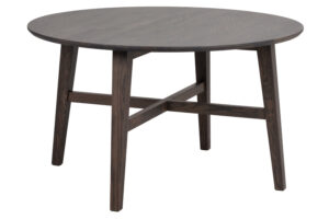 Rowico Tmavě hněd&yacute; dubov&yacute; konferenčn&iacute; stolek FILIPPA ⌀ 90 cm