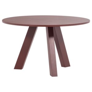 WOOOD Červen&yacute; dubov&yacute; kulat&yacute; j&iacute;deln&iacute; stůl Rhonda &oslash; 129 cm