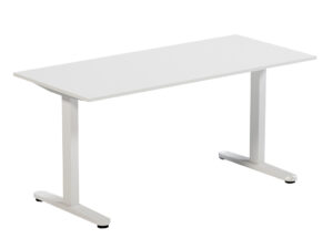 ARBYD B&iacute;l&yacute; v&yacute;&scaron;kově nastaviteln&yacute; pracovn&iacute; stůl Thia 140 x 80 cm