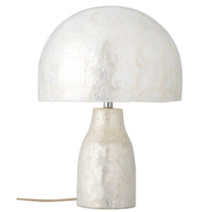 B&iacute;l&aacute; stoln&iacute; lampa Bloomingville Adria 43 cm