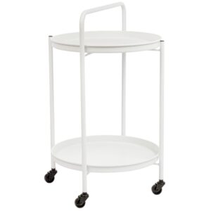 Bizzotto B&iacute;l&yacute; zahradn&iacute; serv&iacute;rovac&iacute; stolek Austin 45 cm