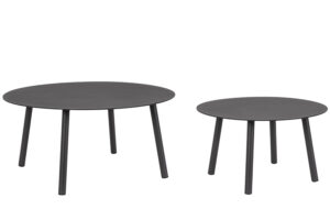 Bizzotto &Scaron;ed&yacute; zahradn&iacute; set stolků Aminta 60/80 cm