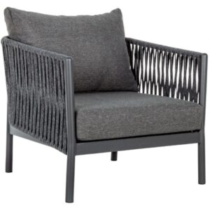 Bizzotto Tmavě &scaron;ed&eacute; zahradn&iacute; křeslo Florencia