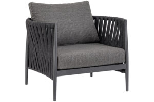 Bizzotto Tmavě &scaron;ed&eacute; zahradn&iacute; křeslo Jacinta