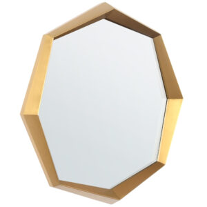 Bizzotto Zlat&eacute; kovov&eacute; z&aacute;věsn&eacute; zrcadlo Gursky 120 x 120 cm