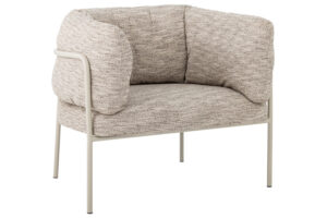 Bloomingville B&eacute;žovo&scaron;ed&eacute; čalouněn&eacute; křeslo Karel