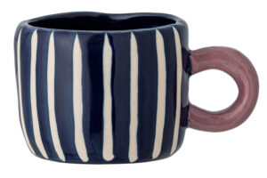 Bloomingville Tmavě modr&yacute; keramick&yacute; hrnek Nini 100 ml