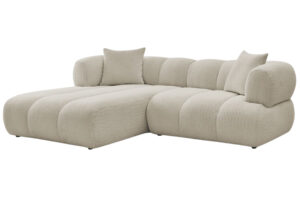 Bobochic Paris B&eacute;žov&aacute; boucl&eacute; rohov&aacute; pohovka Pamira 253 cm