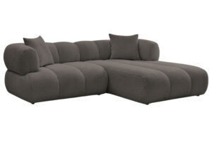 Bobochic Paris Hněd&aacute; boucl&eacute; rohov&aacute; pohovka Pamira 253 cm