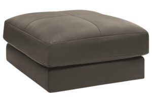 Bobochic Paris Hněd&aacute; kožen&aacute; podnožka Leonard 86 x 86 cm