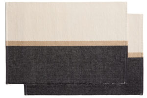 Kave Home Černo-b&eacute;žov&yacute; bavlněn&yacute; set dvou prost&iacute;r&aacute;n&iacute; Tari 35 x 50 cm