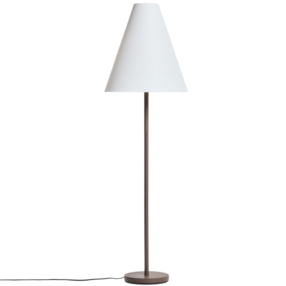 Kave Home Hnědá kovová stojací lampa Navat 160 cm