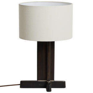 Kave Home Tmav&aacute; dřevěn&aacute; stoln&iacute; lampa Niani