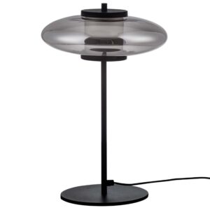 Kouřově &scaron;ed&aacute; skleněn&aacute; stoln&iacute; LED lampa Nova Luce Skia