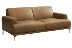 Mesonica Hněd&aacute; kožen&aacute; dvoum&iacute;stn&aacute; pohovka Puzo 170 cm