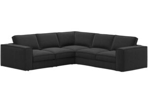 Micadoni Čern&aacute; rohov&aacute; pohovka Pola 284 cm