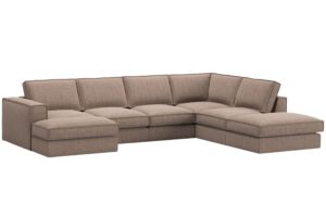 Micadoni Hněd&aacute; rohov&aacute; pohovka Pola 362 cm