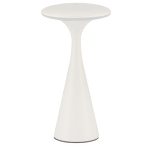 Nova Luce B&iacute;l&aacute; kovov&aacute; nab&iacute;jec&iacute; stoln&iacute; LED lampa Grigio