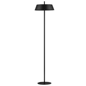Nova Luce Čern&aacute; kovov&aacute; stojac&iacute; LED lampa Velio 147 cm
