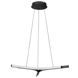 Nova Luce Čern&eacute; kovov&eacute; z&aacute;věsn&eacute; LED světlo Nue 70 cm
