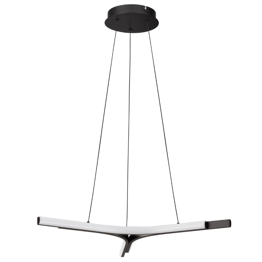 Nova Luce Černé kovové závěsné LED světlo Nue 70 cm