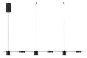 Nova Luce Čern&eacute; kovov&eacute; z&aacute;věsn&eacute; LED světlo Riaz 150 cm
