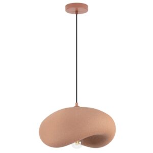 Nova Luce Terakotově oranžov&eacute; z&aacute;věsn&eacute; světlo Bambel 40 x 32 cm