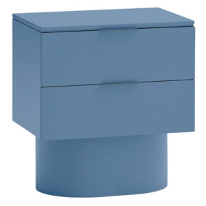Teulat Modr&yacute; lakovan&yacute; nočn&iacute; stolek Totem 50 x 37 cm