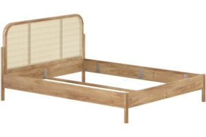 Vipack Dubov&aacute; postel Olive 160 x 200 cm s ratanov&yacute;m čelem