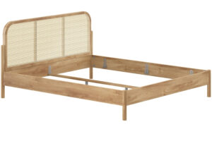 Vipack Dubov&aacute; postel Olive 180 x 200 cm s ratanov&yacute;m čelem