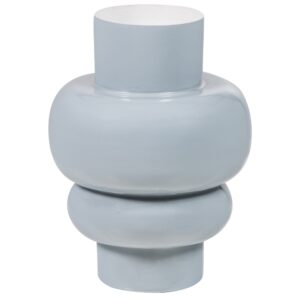 WOOOD Světle &scaron;ed&aacute; kovov&aacute; v&aacute;za Auri 27 cm